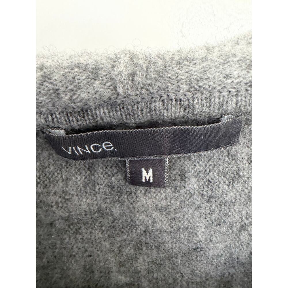 VINCE Cashmere Hooded Knit Poncho Sweater Gray Medium - Picture 6 of 6